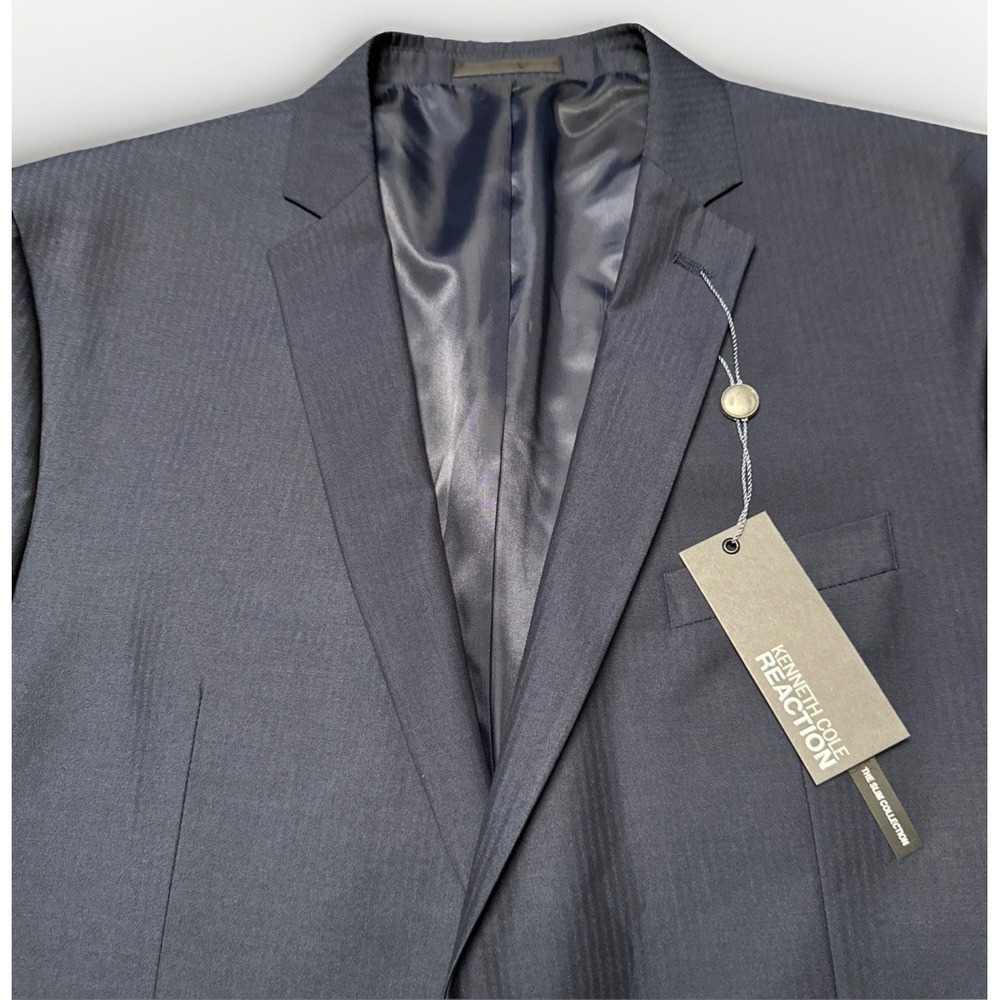 Kenneth Cole Reaction‎ Men's Slim Collection Blazer Suit Coat Navy Blue 46R